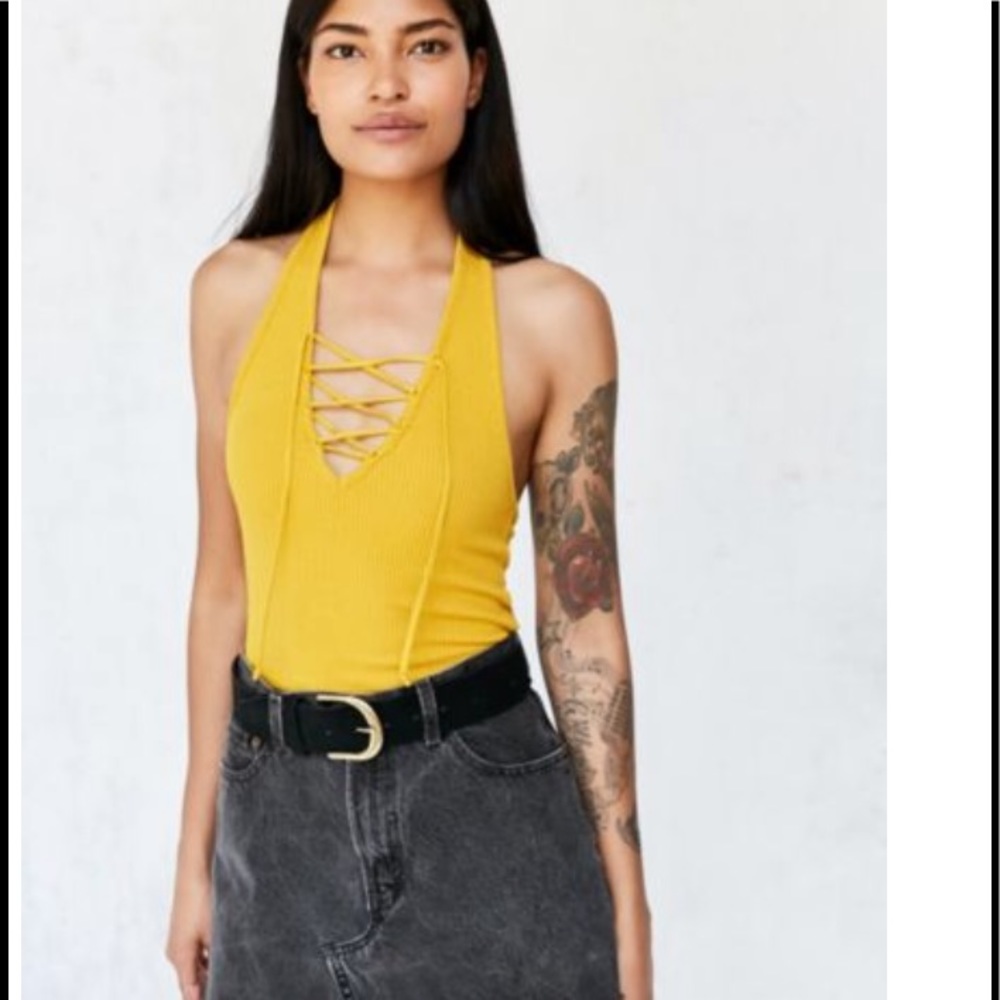 Urban outfitters lace up halter top